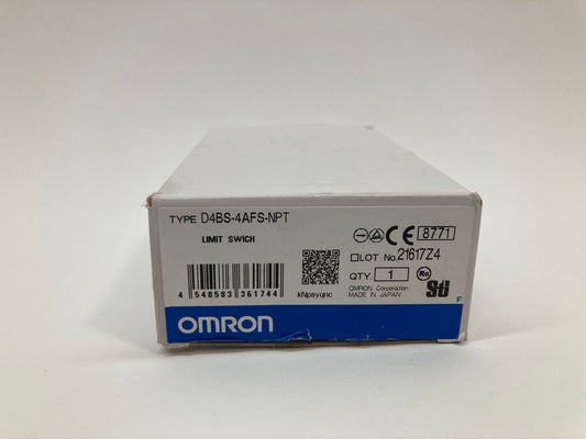 NEW Omron D4BS-4AFS-NPT Limit Switch, Safety Interlock