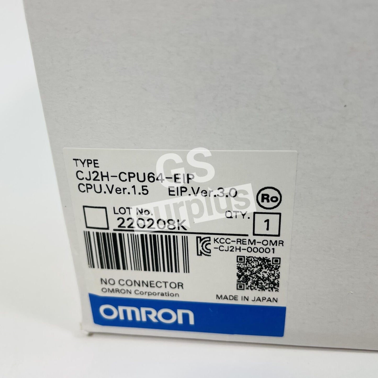 Sealed OMRON CJ2H-CPU64-EIP PLC CPU, EtherNet/IP (New in box sealed)
