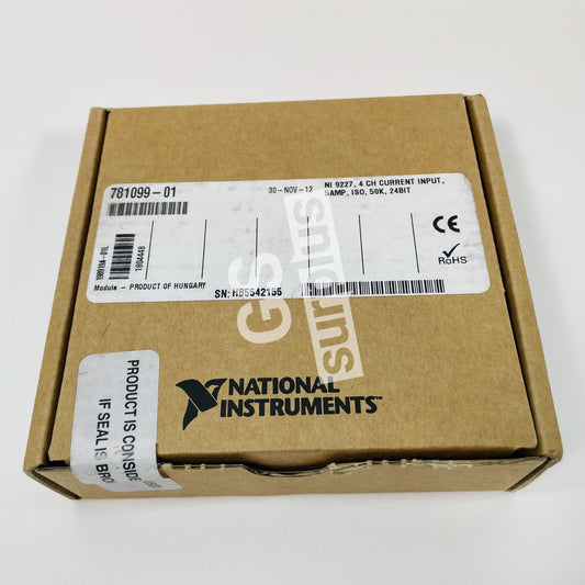 New NATIONAL INSTRUMENTS NI-9227 / 781099-01 Current Input 4CH, 5AMP, ISO, 50K,
