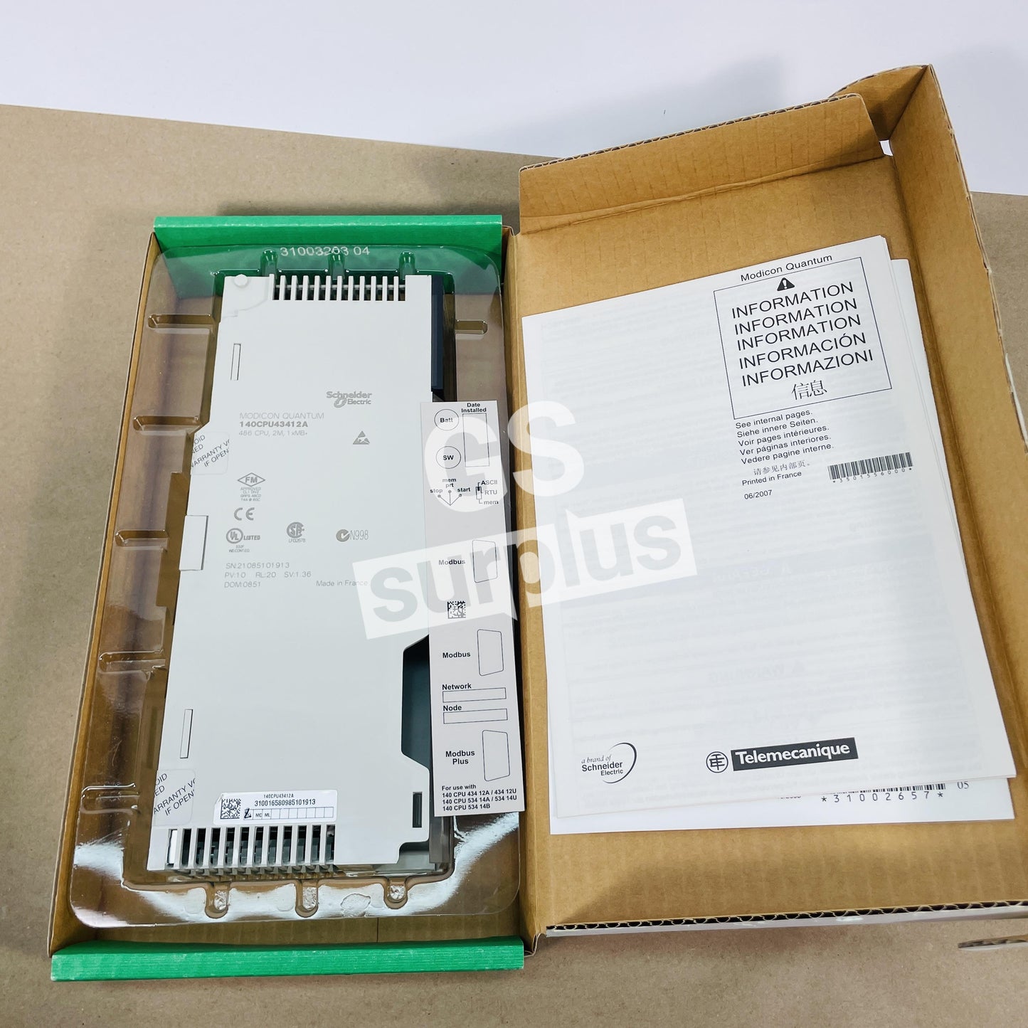 SCHNEIDER ELECTRIC 140CPU43412A