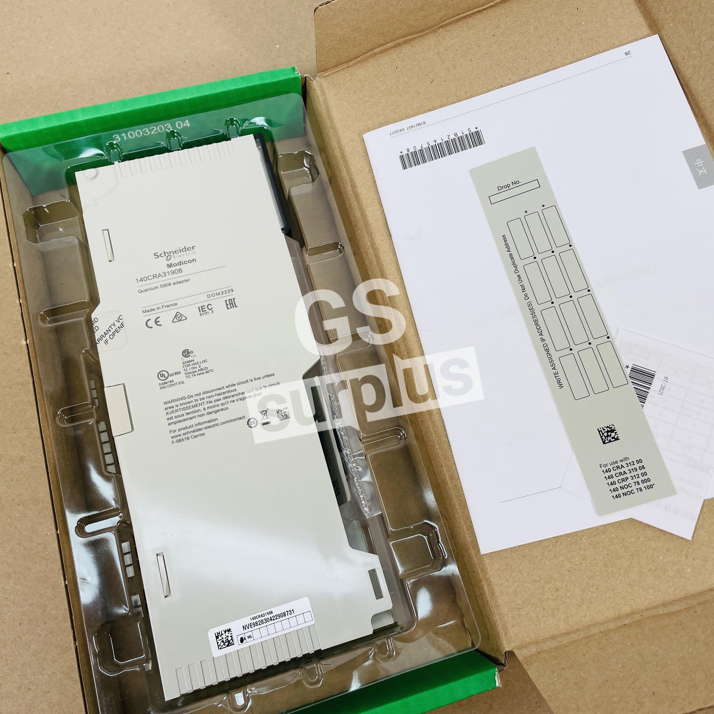 Schneider Electric 140CRA31908 Modicon Quantum RIO Adapter