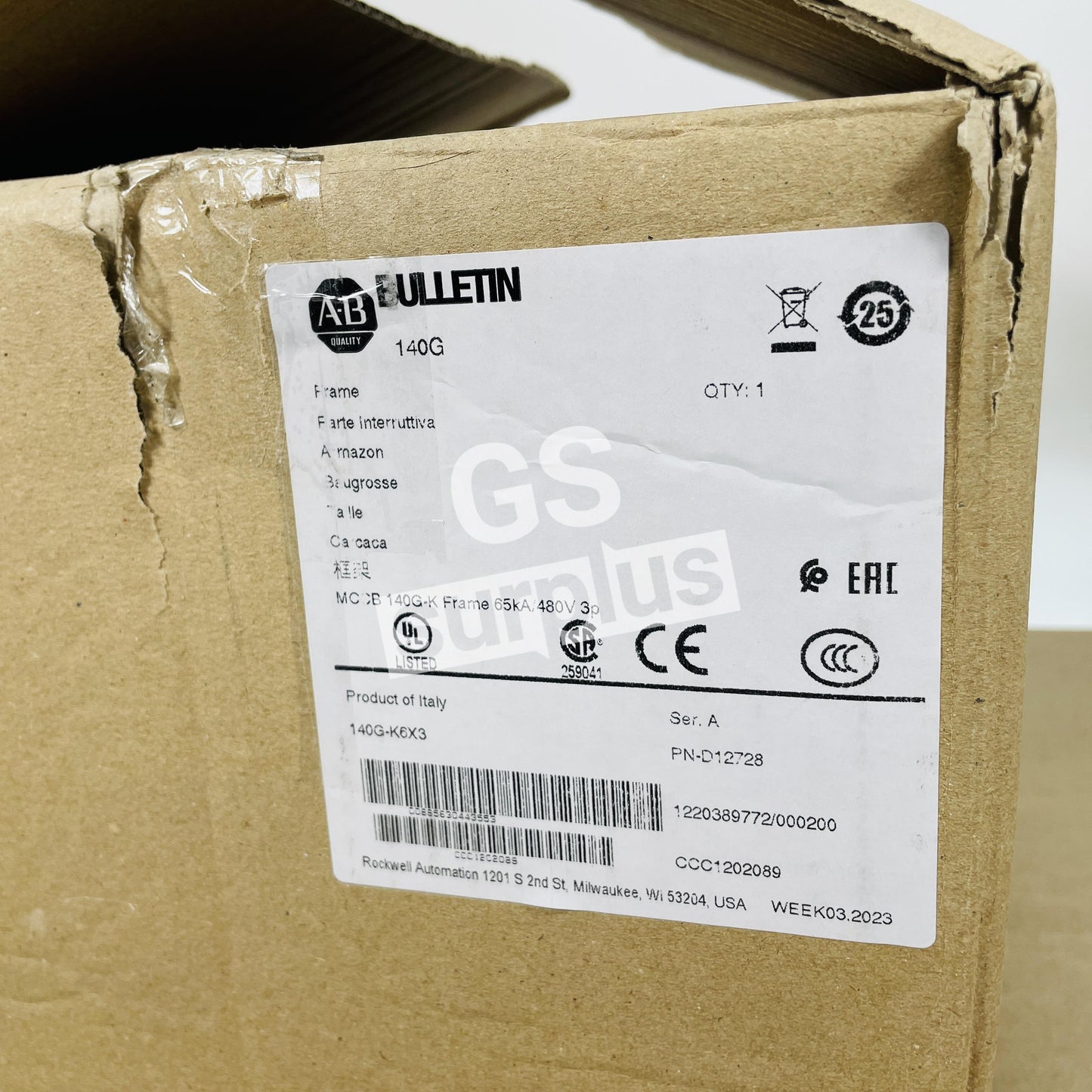 ALLEN BRADLEY 140G-K6X3 /A