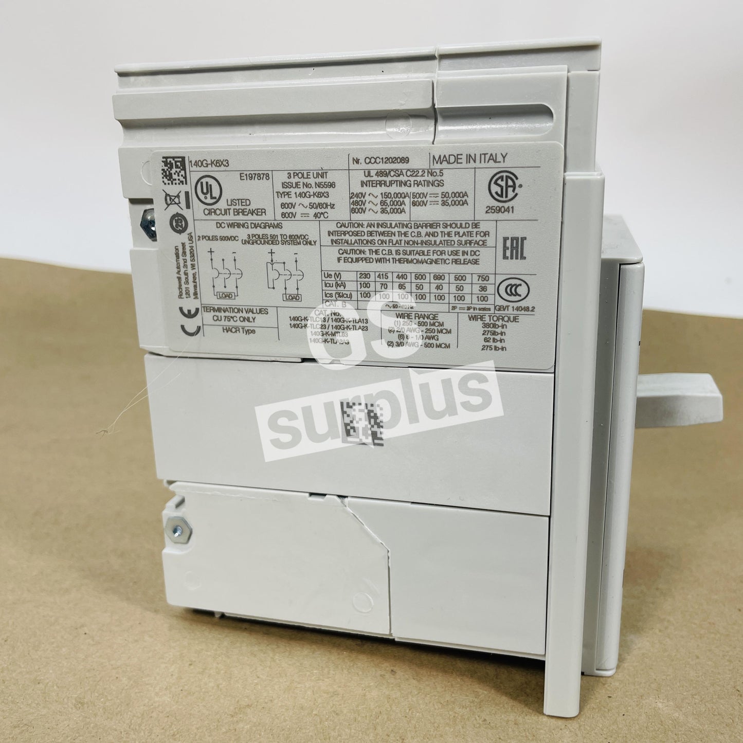 ALLEN BRADLEY 140G-K6X3 /A