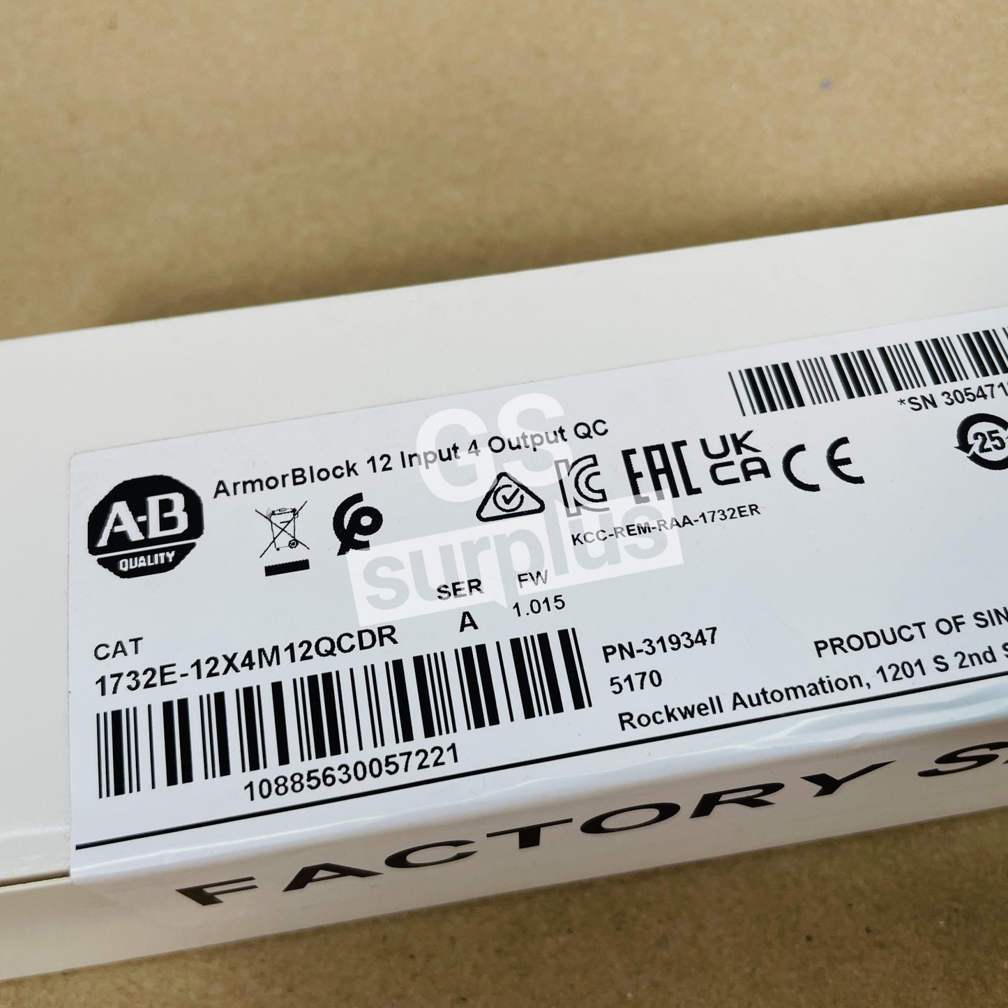 ALLEN BRADLEY 1732E-12X4M12QCDR /A ArmorBlock EtherNet/IP I/O Module