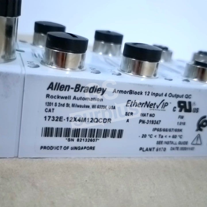ALLEN BRADLEY 1732E-12X4M12QCDR /A ArmorBlock EtherNet/IP I/O Module