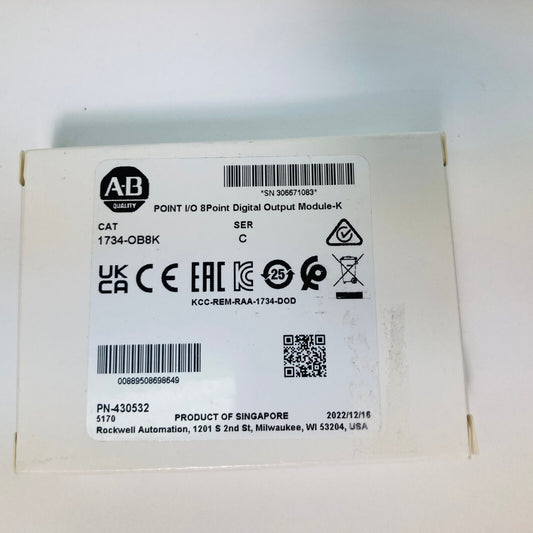 ALLEN BRADLEY 1734-OB8K /C , 430532, 8 POINT DIGITAL OUTPUT MODULE