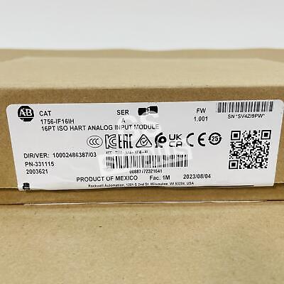 ALLEN BRADLEY 1756-IF16IH /A ISO HART 16PT Analog Input Module