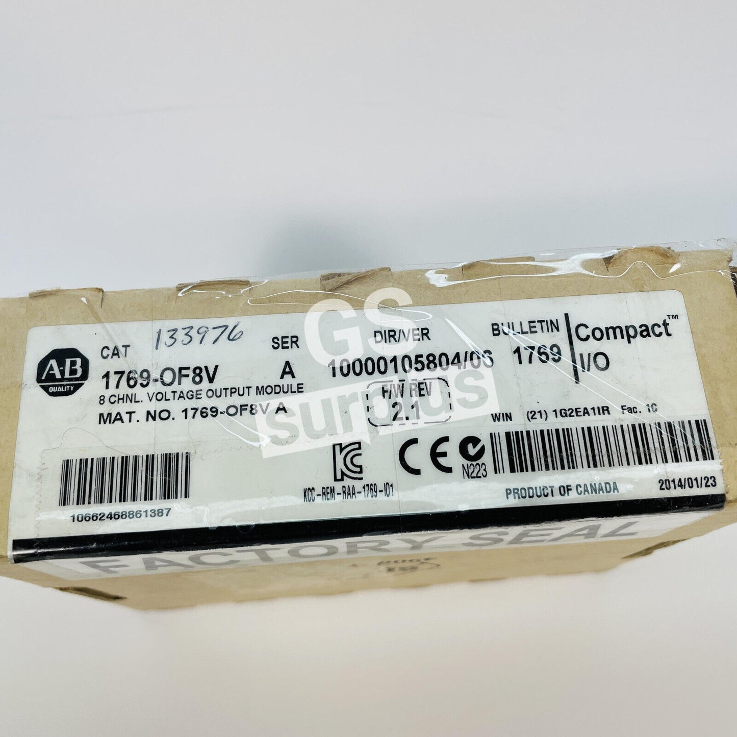 ALLEN BRADLEY 1769-OF8V /A 8 Channel Voltage Output Module