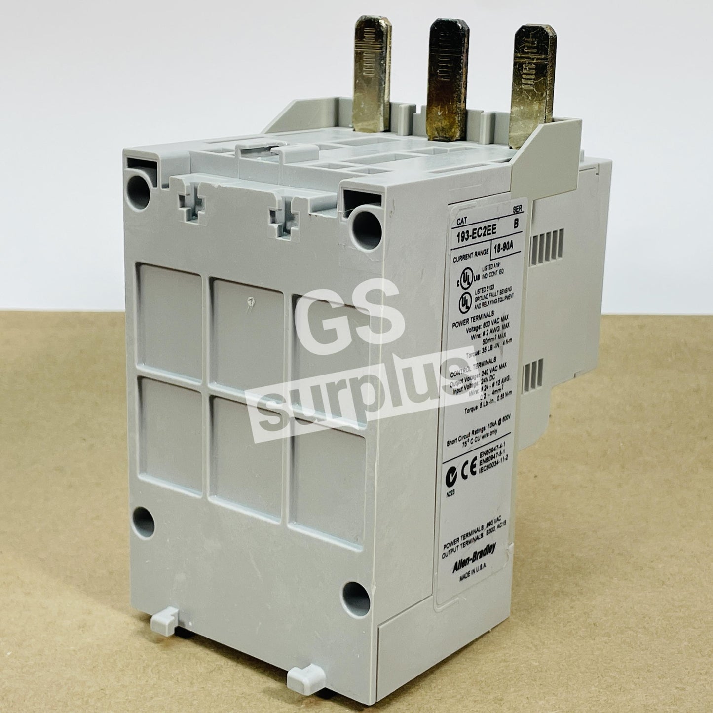 ALLEN BRADLEY 193-EC2EE /B Overload Relay 18 - 90 Amp