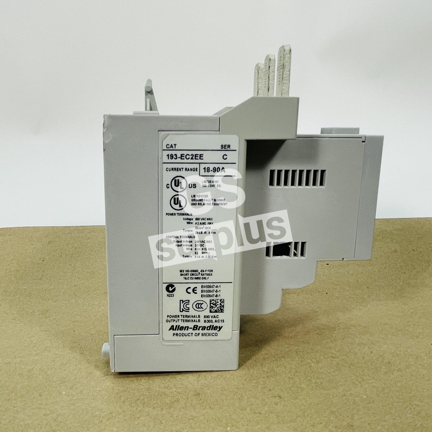 ALLEN BRADLEY 193-EC2EE /C 18-90A Overload Relay