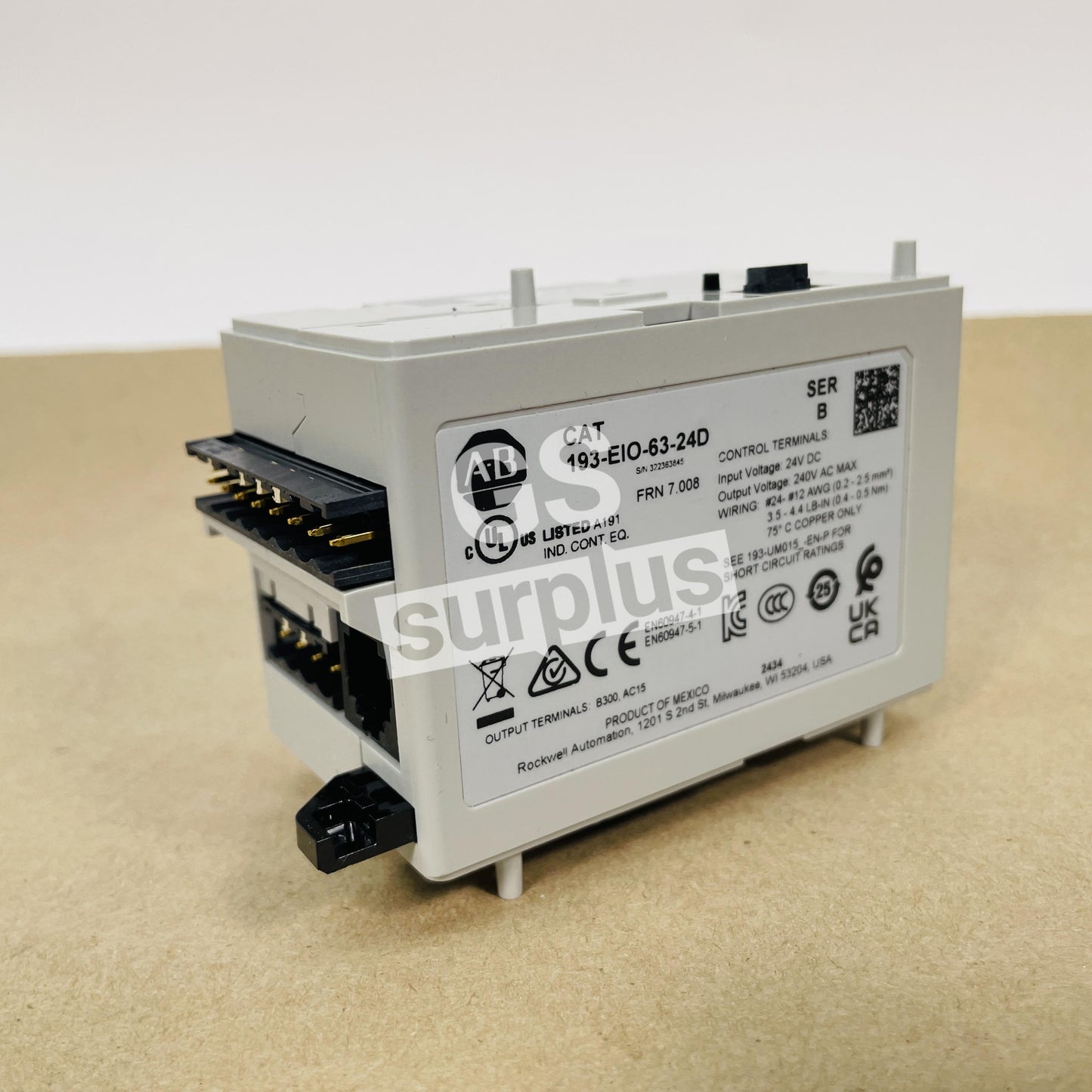 ALLEN BRADLEY 193-EIO-63-24D /B