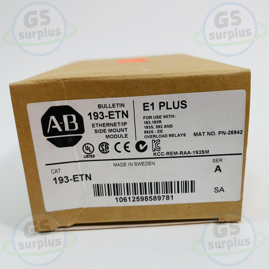 Allen Bradley 193-ETN Ethernet IP Side Mount Module 193 193R 193S 592 592S