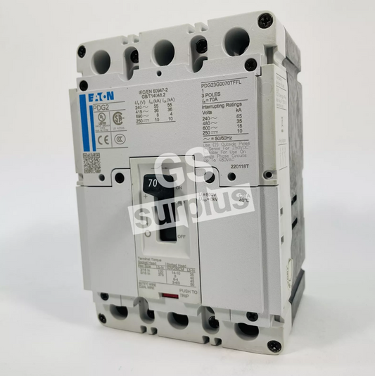 EATON PDG23G0070TFFL CIRCUIT BREAKER 3P 70A 600V