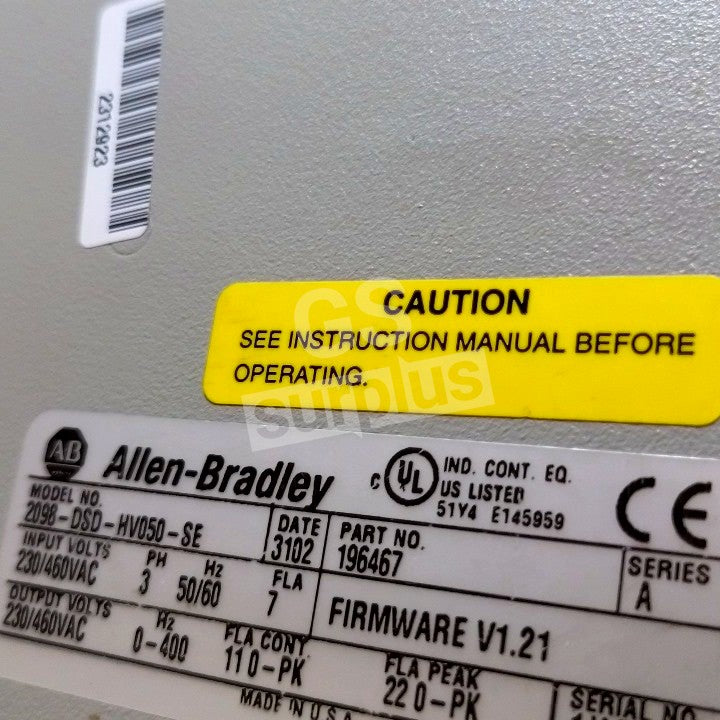 ALLEN BRADLEY 2098-DSD-HV050-SE /A