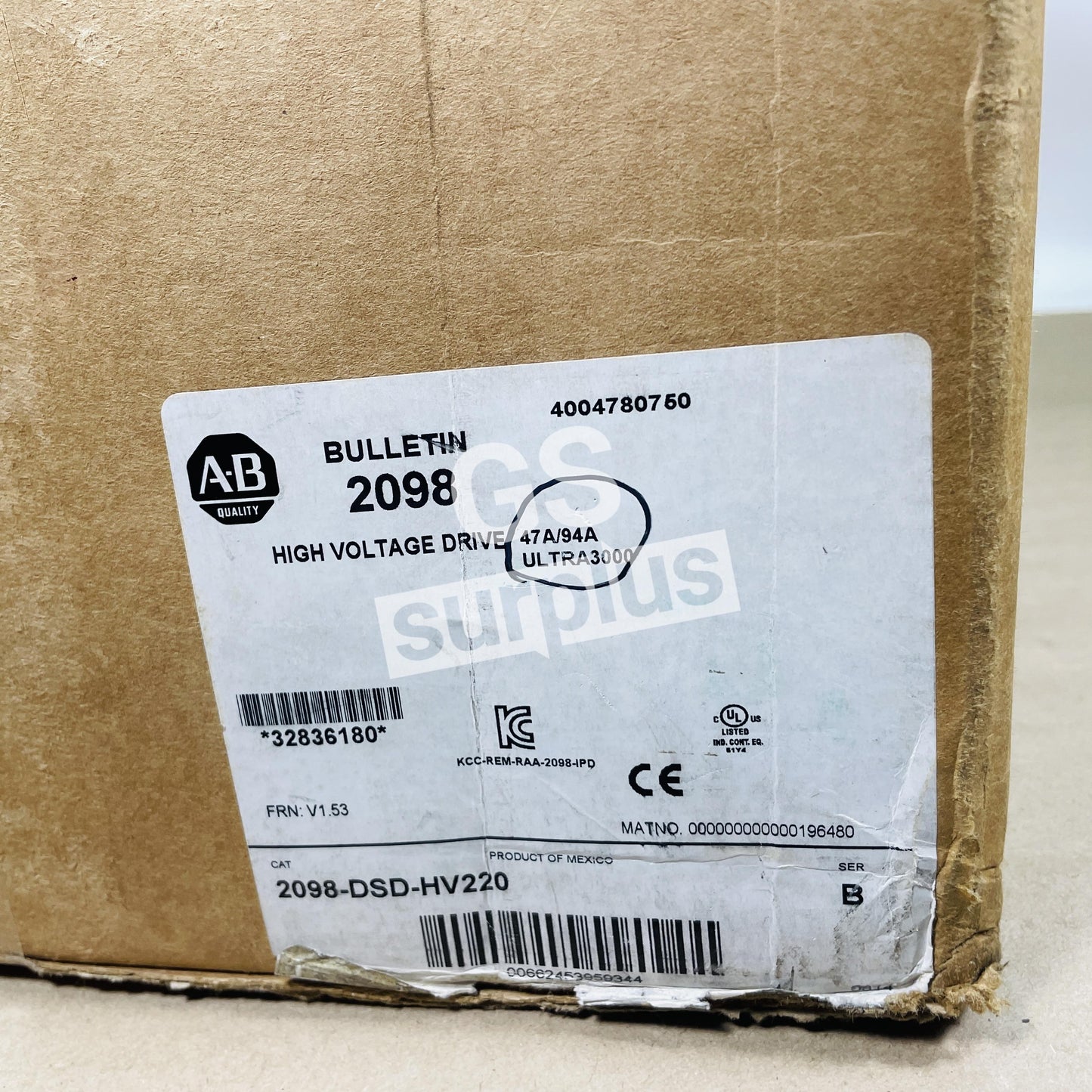 ALLEN BRADLEY 2098-DSD-HV220 /B Ultra 3000 Digital Servo Drive