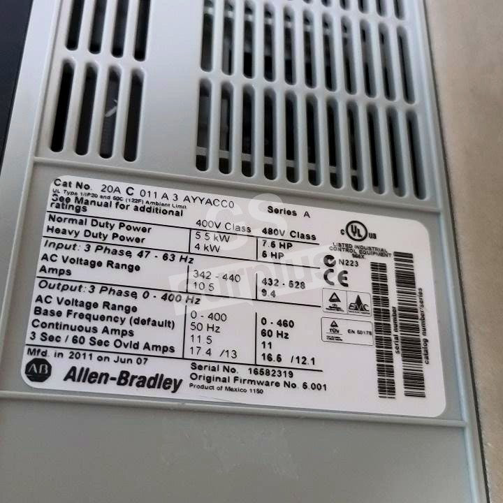 ALLEN BRADLEY 20AC011A3AYYACC0 /A