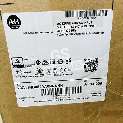 ALLEN BRADLEY 20G11ND052AA0NNNNN /A PowerFlex 755 480V AC