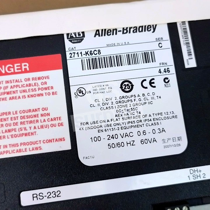 ALLEN BRADLEY 2711-K6C8 /C Panelview 600