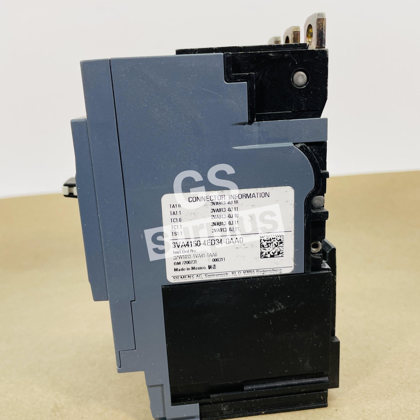 SIEMENS 3VA4150-4ED34-0AA0 BREAKER 3POLE 50AMP 600VOLT