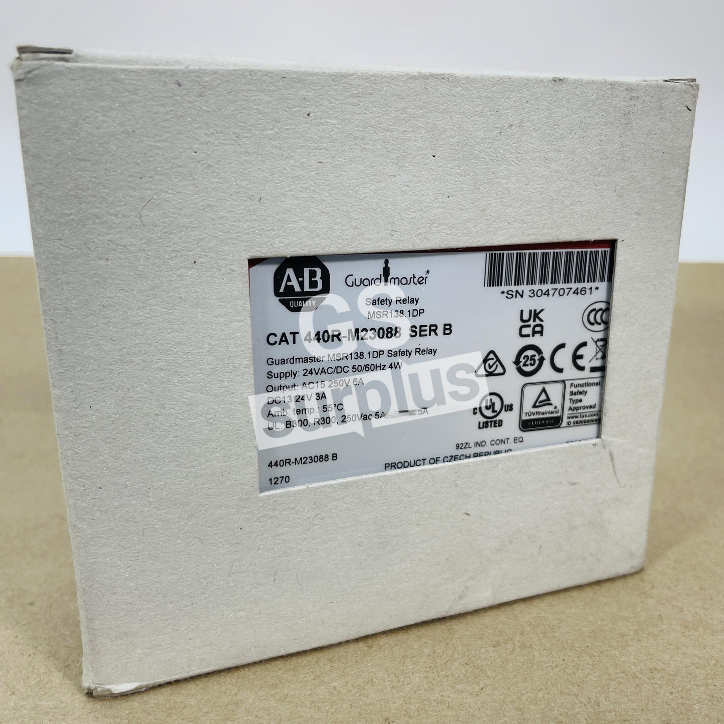 ALLEN BRADLEY 440R-M23088 / MSR138.1DP /B Safety Relay