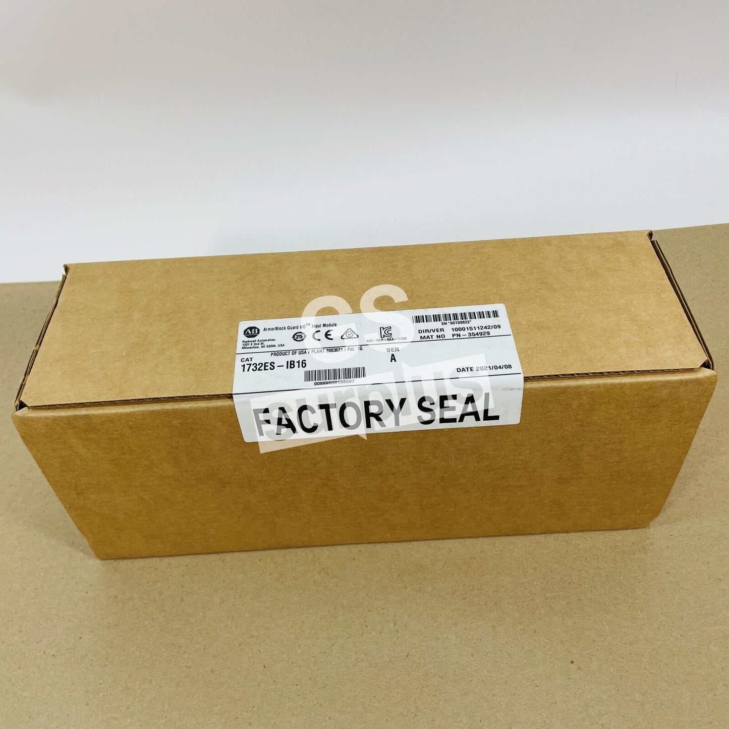 ALLEN BRADLEY 1732ES-IB16 /A ArmorBlock Guard I/O Input Module (New Surplus)