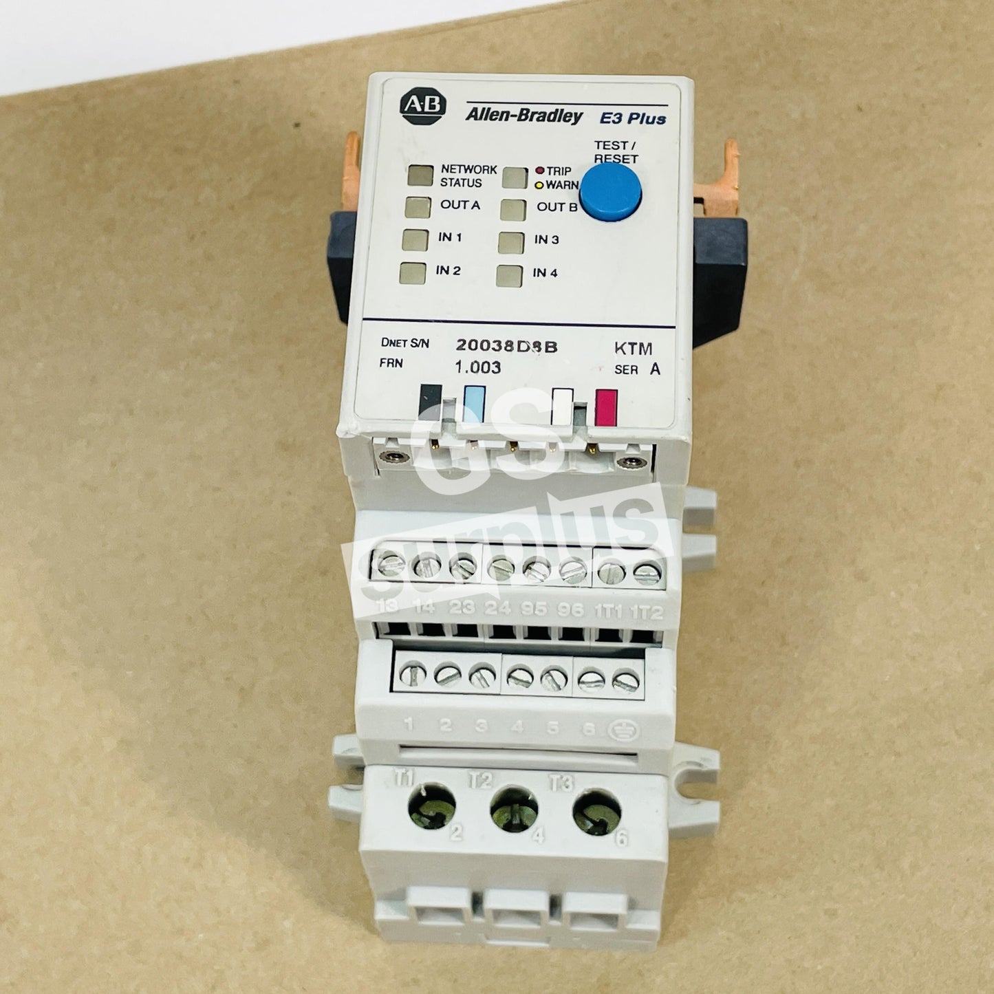 ALLEN BRADLEY 592-EC2BC /A E3 Plus 3 - 15 Amp Overload Relay