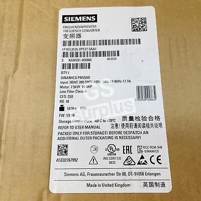 SIEMENS 6SL3525-0PE27-5AA1 / PM250D