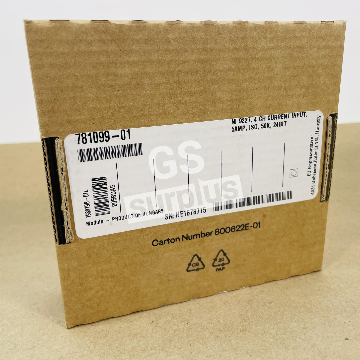 NATIONAL INSTRUMENTS 781099 01 / NI 9227