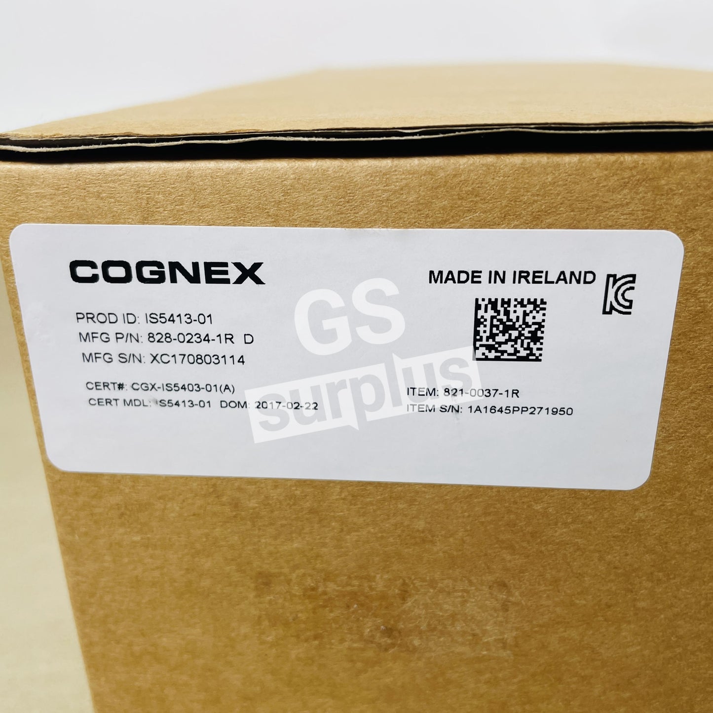 COGNEX 828-0234-1R / IS5413-01 In-Sight 5000 Series Vision System