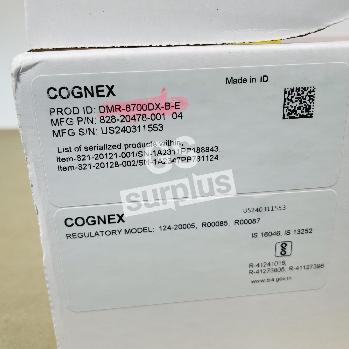 COGNEX 828-20478-001 / DMR-8700DX-B-E