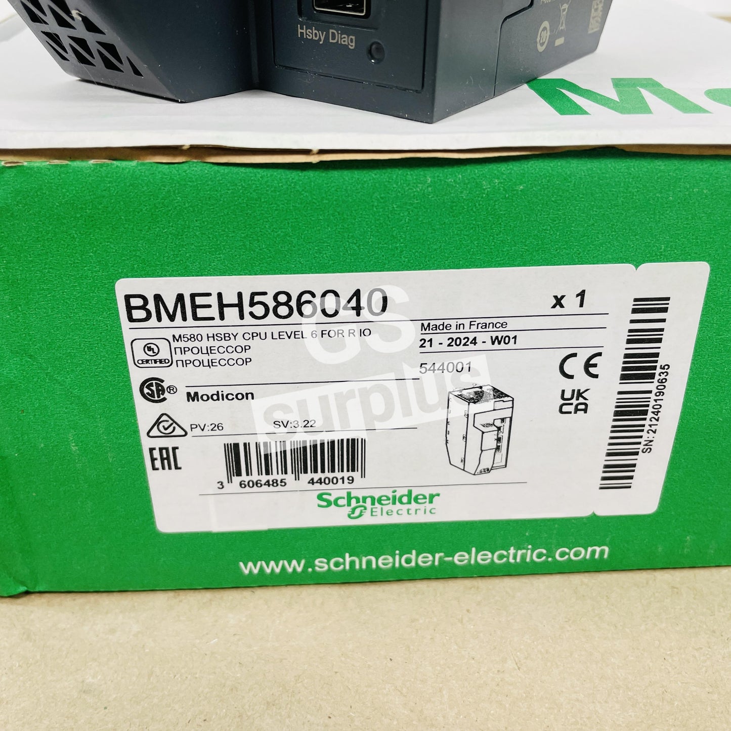 SCHNEIDER ELECTRIC BMEH586040 Modicon M580 64MB Redundant Processor