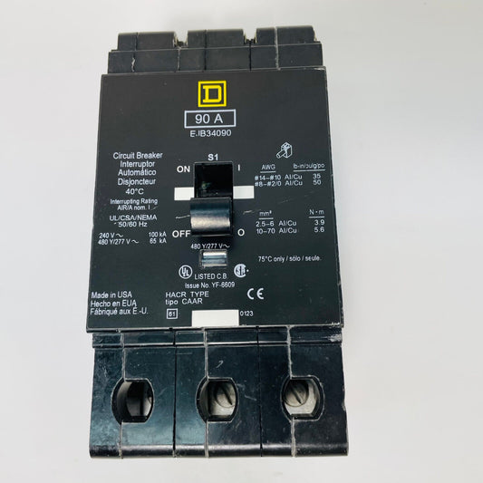 Square D EJB34090 Circuit Breaker 3-Pole 90A