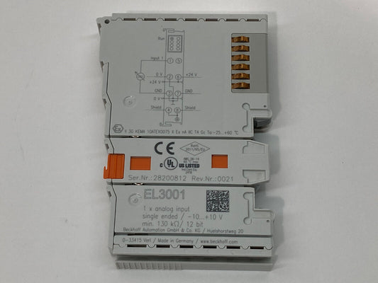 Beckhoff EL3001 EtherCAT Terminal