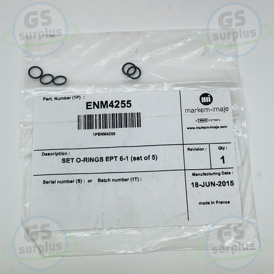 Markem Imaje ENM4255 (x5) Set O-Rings EPT 6-1