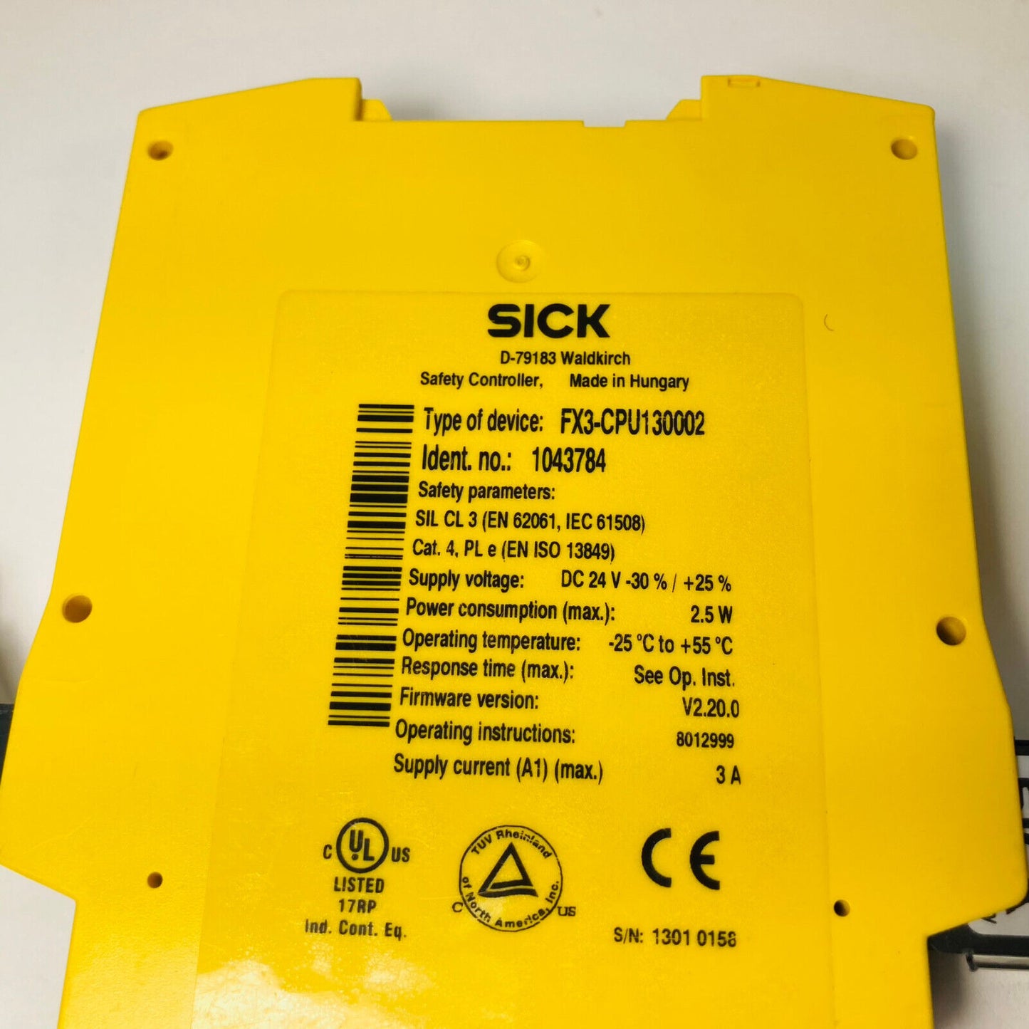 Sick FX3-CPU130002 Safety Controller 1043784