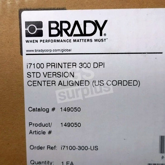 BRADY I7100 300 DPI