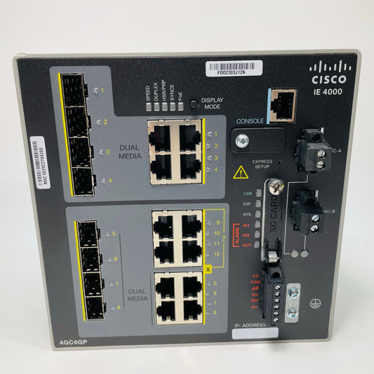 Cisco IE-4000-4GC4GP4G-E Ethernet 4000 Series Switch