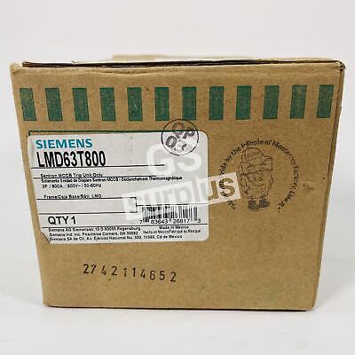 SIEMENS LMD63T800 SENTRON MCCB TRIP UNIT, 3P 800 600V 50-60HZ