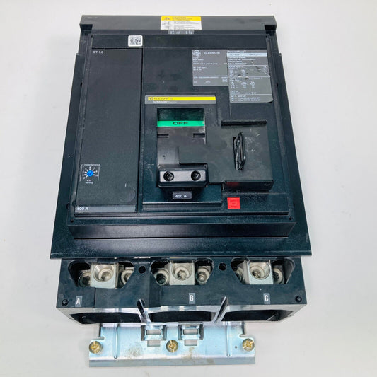 Square D MJA36400YP / MJA36400 , 3 Pole Circuit Breaker, Padlock Handle