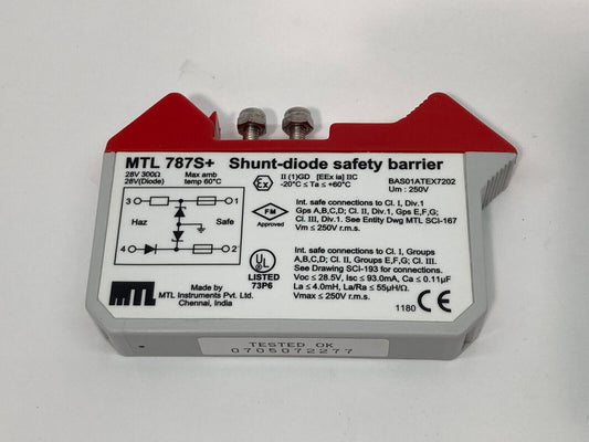 MTL Instruments MTL 787S+ Shunt Diode Safety Barrier MTL-787S-28V