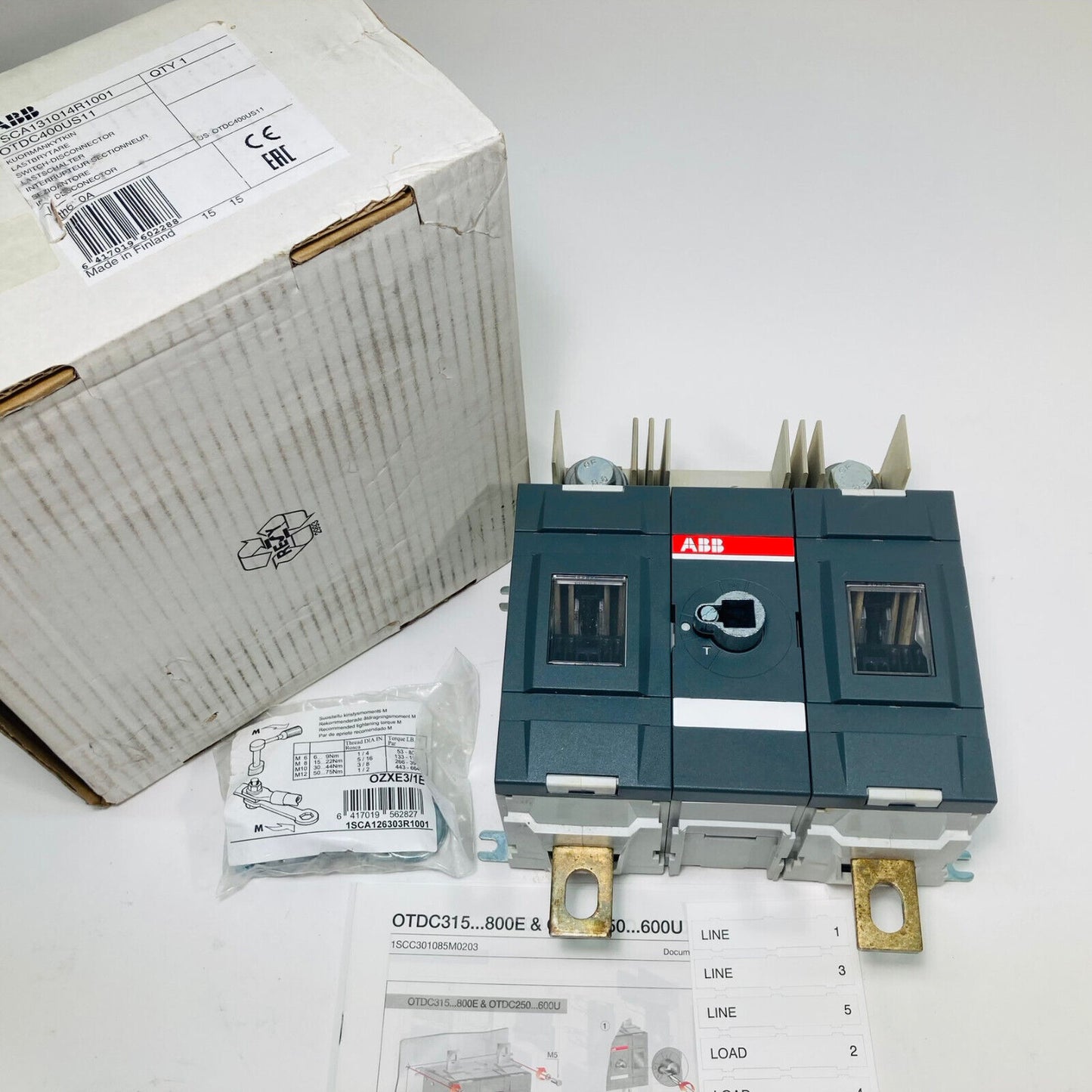 ABB OTDC 400US11 / OTDC400US11 / 1SCA131014R1001 2-POLE DISCONNECT SWITCH