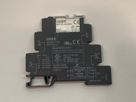 IDEC SV1H-07L-5 Socket Type w/ RV1H-G-D24 Relay