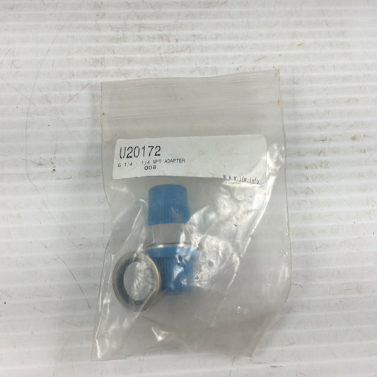 IFM Efector U20172 Adapter 1/4" NPT With Gasket
