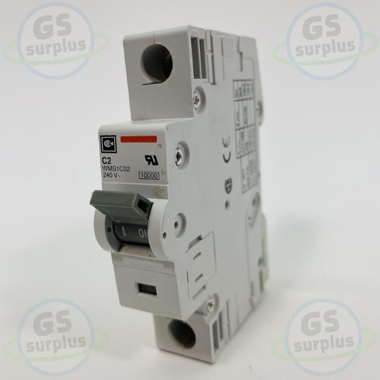 Cutler-Hammer WMS1C02 Circuit Breaker, 1P, 2A, 240V