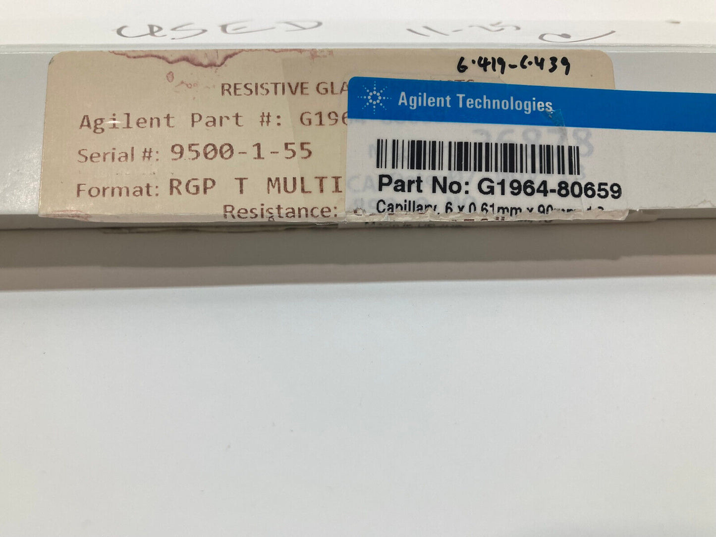 Agilent G1964-80659 Capillary, 6-inlet, 0.61mm x 90mm, 1G, for 6400 Series LC/MS