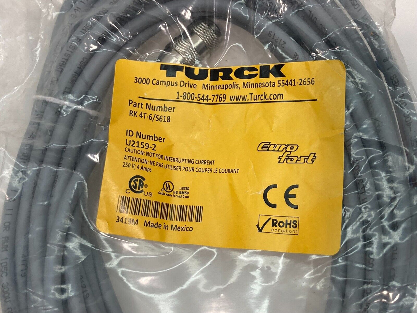 TURCK RK 4T-6/S618 / U2159-2, New