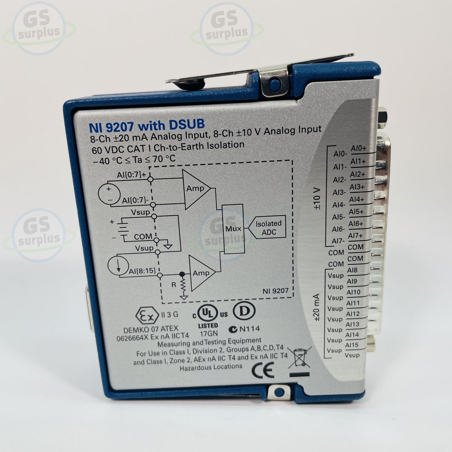 New NATIONAL INSTRUMENTS NI 9207 With DSUB, 16 Ch Voltage/Current Input 781068-0