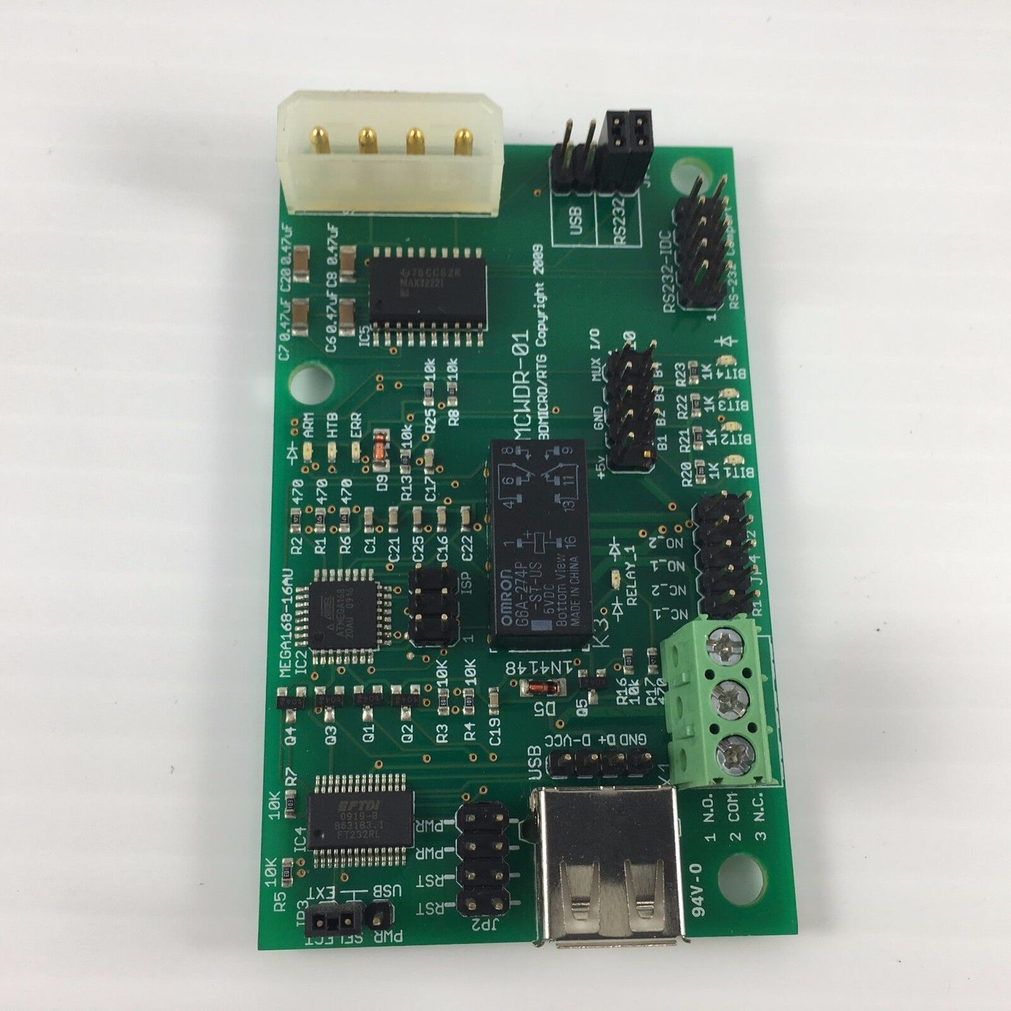BDMICRO / RTG MCWDR-01 Microcontroller, Mega168, Omron G6A-274P