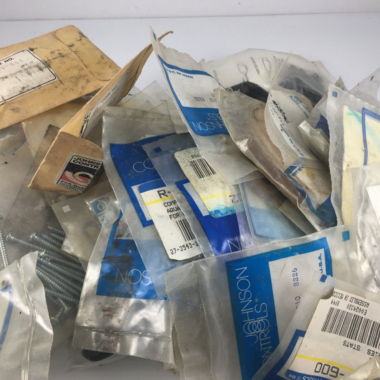 Lot of Johnson Controls Parts, Screws, Brackets, Thermometers, More