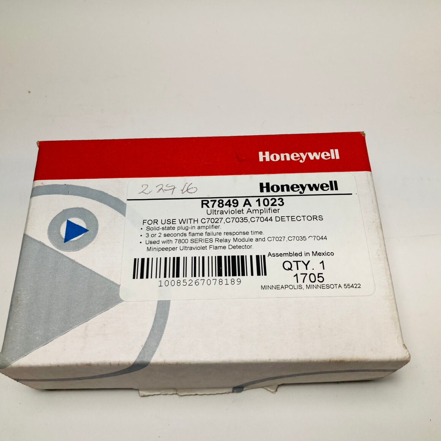 Honeywell  R7849 A 1023 Ultraviolet Flame Amplifier R7849A1023